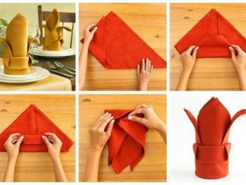 Как сложить салфетки для красивой сервировки стола